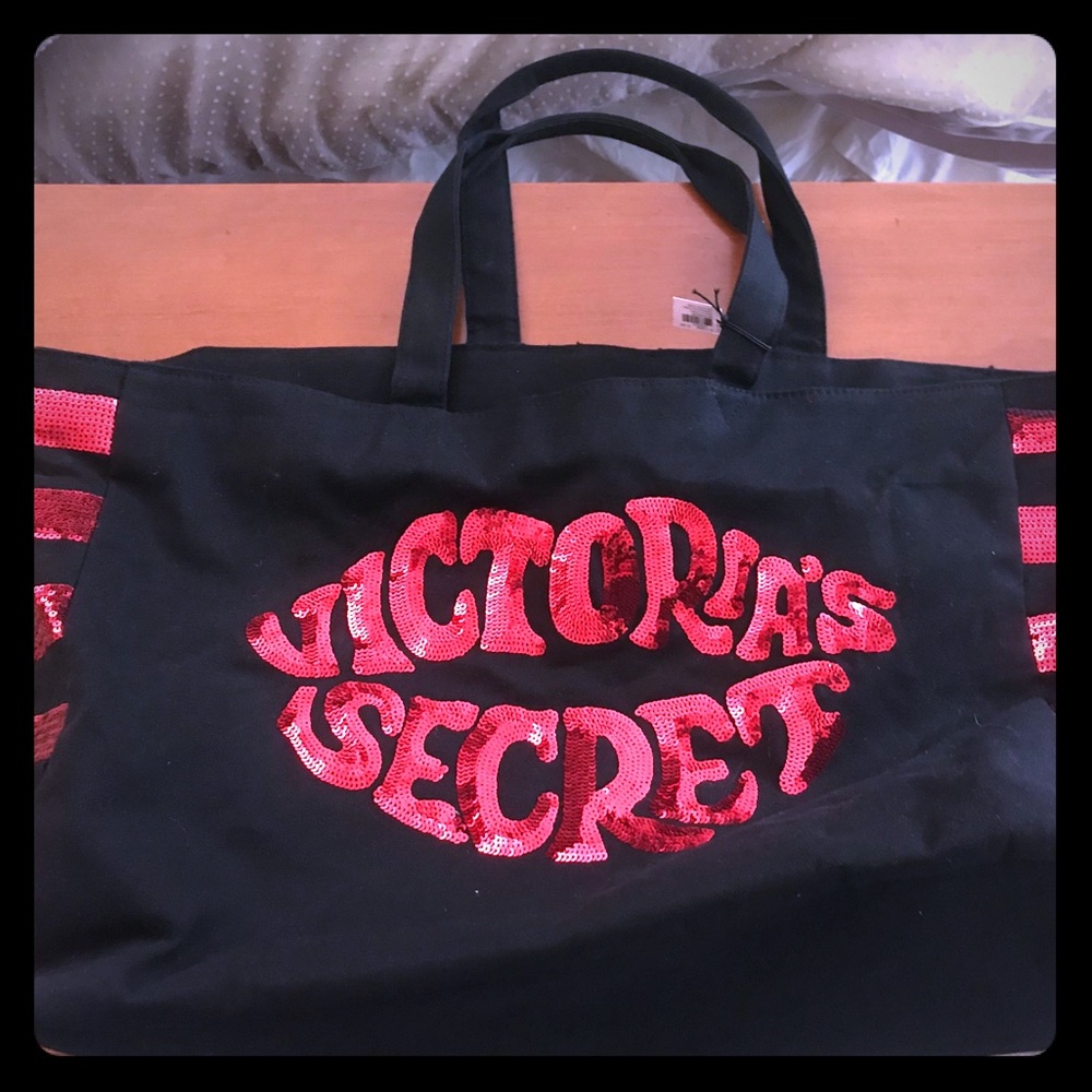 New Victoria Secret Love Tote Sequins